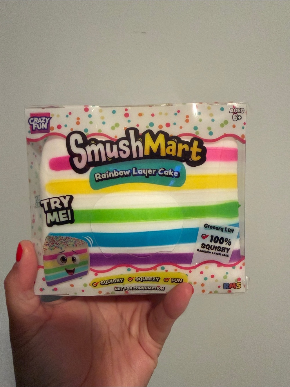 Authentic Rainbow Layer Cake Squishy Toy - Multicolor